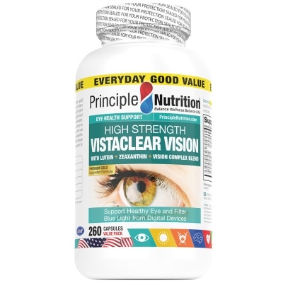 PRINCIPLE NUTRITION High Strength Vistaclear Vision Capsule (To Support Healthy Eye & Filter Blue Light From Digital Devices) 260s