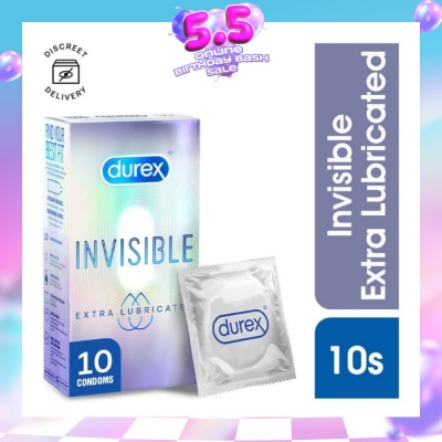 DUREX - Invisible Extra Lubricated Condoms 10s