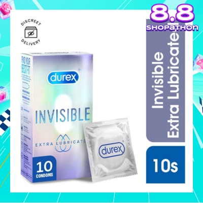 DUREX Invisible Extra Lubricated Condoms 10s