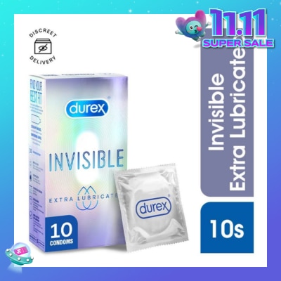 DUREX Invisible Extra Lubricated Condoms 10s