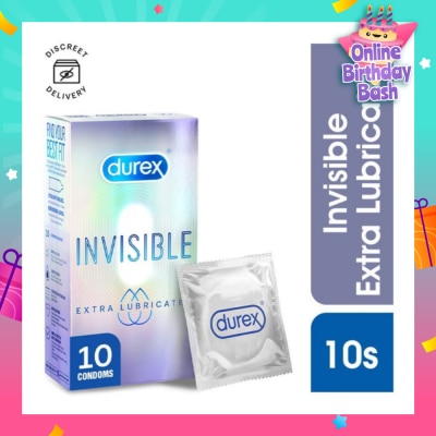 DUREX Invisible Extra Lubricated Condoms 10s