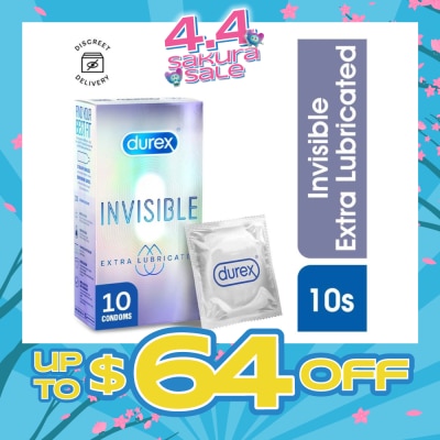 DUREX - Invisible Extra Lubricated Condoms 10s