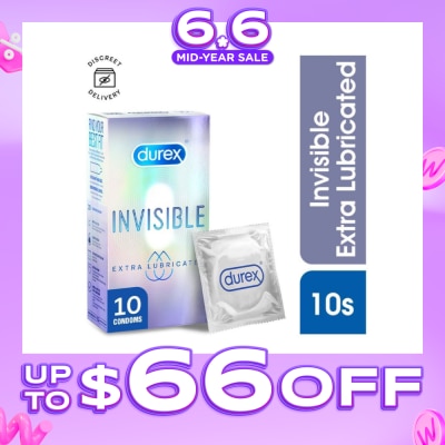 DUREX - Invisible Extra Lubricated Condoms 10s