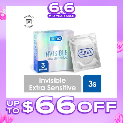 DUREX - Invisible Extra Sensitive Condoms 3s