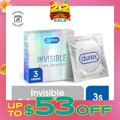 DUREX Invisible Extra Sensitive Condoms 3s