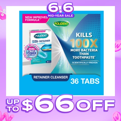 POLIDENT - Pro Retainer & Guard Clear and Fresh Daily Cleanser Tablet 36s