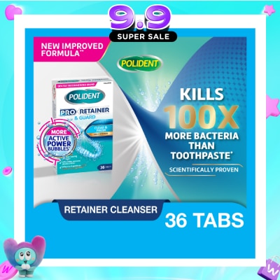 POLIDENT - Pro Retainer & Guard Clear and Fresh Daily Cleanser Tablet 36s image