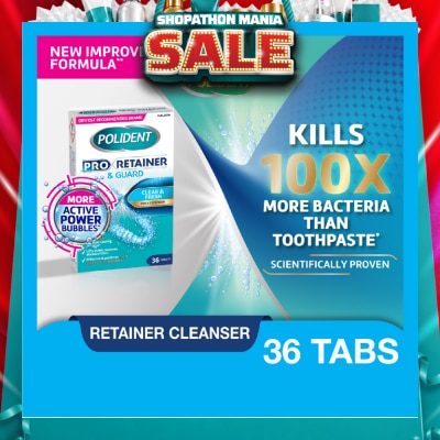 POLIDENT - Pro Retainer & Guard Clear and Fresh Daily Cleanser Tablet 36s