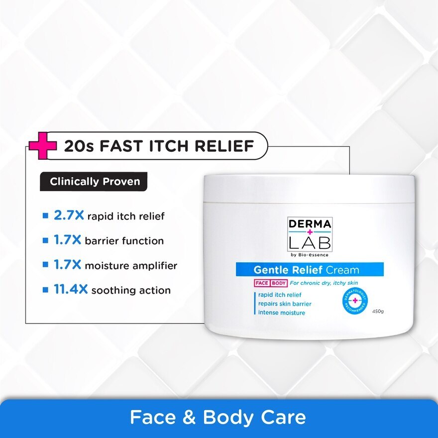 DERMA LAB Gentle Relief Cream (For Chronic Dry Itchy Skin) 450g