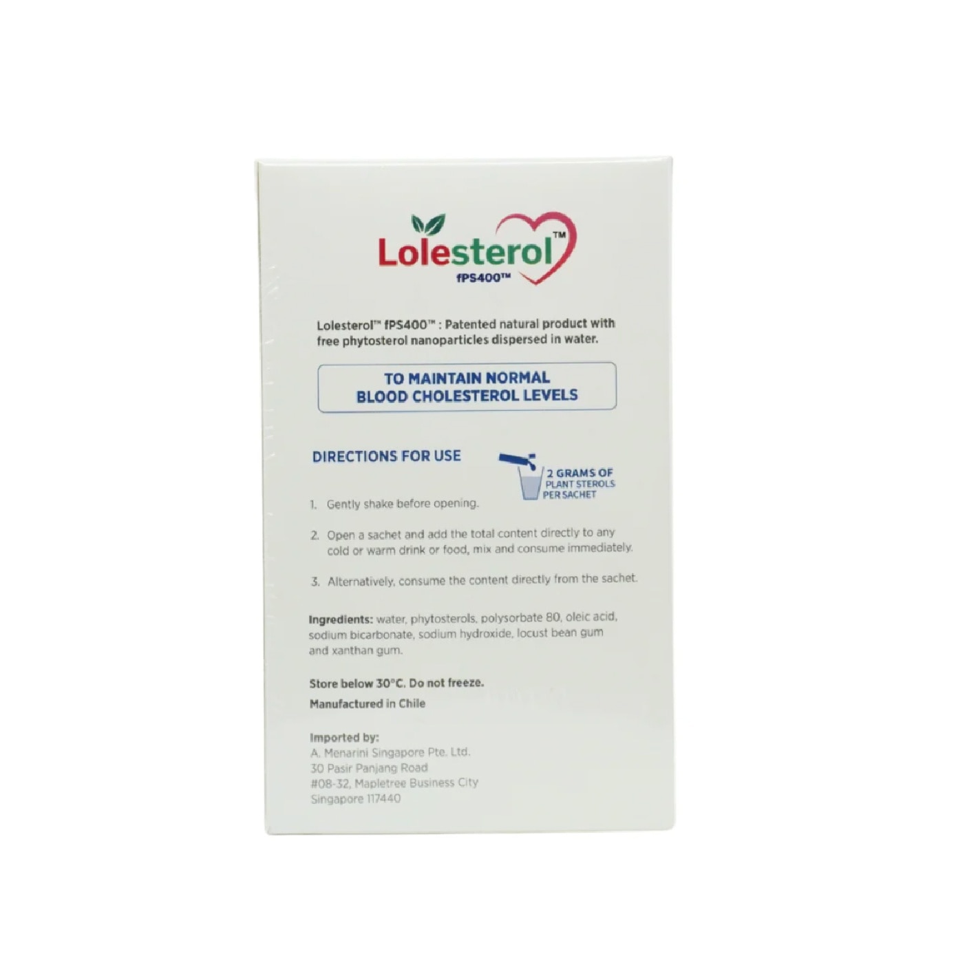 fPS400 Maintain Healthy Cholesterol Supplement Sachet 10.5ml x 30s