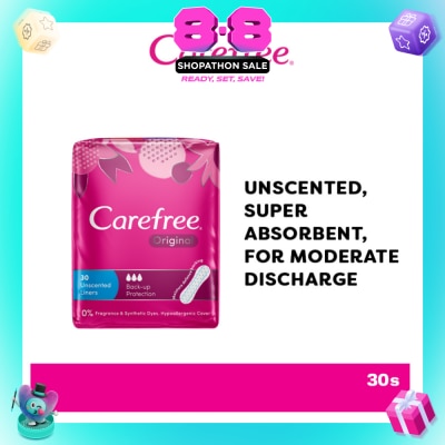 CAREFREE - Original Unscented Panty Liners 30s