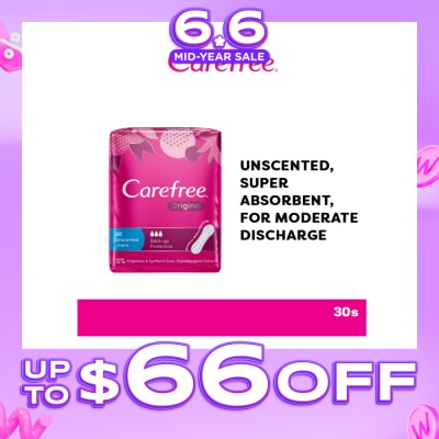 CAREFREE - Original Unscented Panty Liners 30s