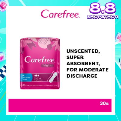 CAREFREE Original Unscented Panty Liners 30s