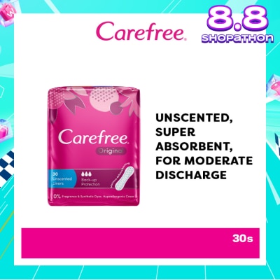 CAREFREE Original Unscented Panty Liners 30s