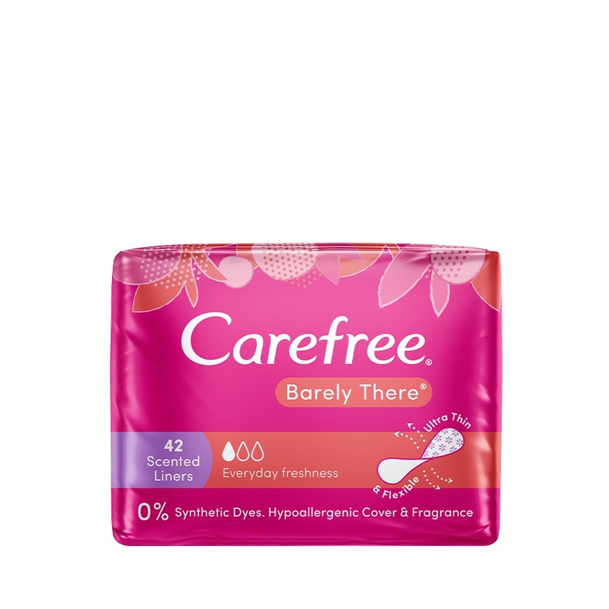 Carefree Barely There Scented Shower Fresh Panty Liners 42s