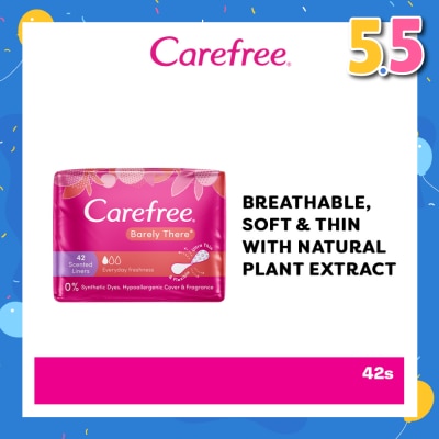 CAREFREE Carefree Barely There Scented Shower Fresh Panty Liners 42s