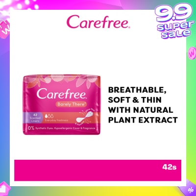 CAREFREE Carefree Barely There Scented Shower Fresh Panty Liners 42s