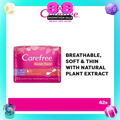 CAREFREE - Carefree Barely There Scented Shower Fresh Panty Liners 42s