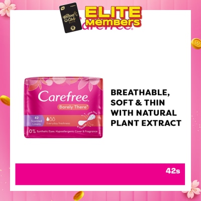 CAREFREE Carefree Barely There Scented Shower Fresh Panty Liners 42s