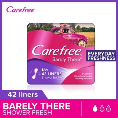 CAREFREE Carefree Barely There Scented Shower Fresh Panty Liners 42s