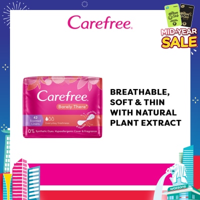 CAREFREE Carefree Barely There Scented Shower Fresh Panty Liners 42s