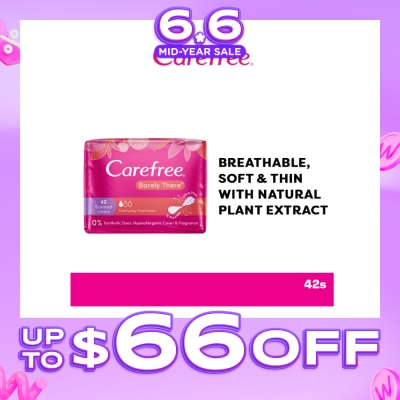 CAREFREE - Carefree Barely There Scented Shower Fresh Panty Liners 42s