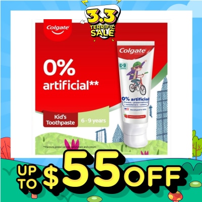 COLGATE Kids Floride Free Toothpaste 80g (From 6-9 Years)