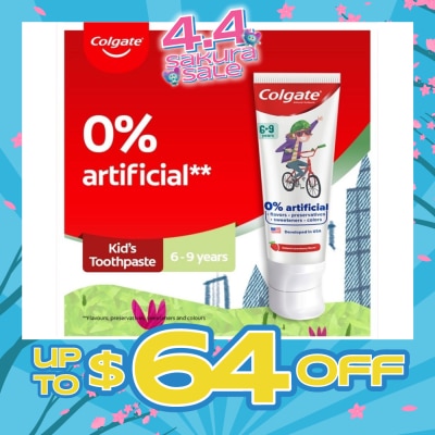COLGATE - Kids Floride Free Toothpaste 80g (From 6-9 Years)