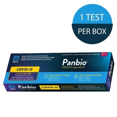 ABBOTT PANBIO [Approved by HSA] Covid-19 Antigen Rapid Self Test (ART) Kit (Simple Nasal Swab Results in 15min) 1s