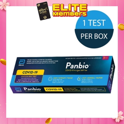 ABBOTT PANBIO [Approved by HSA] Covid-19 Antigen Rapid Self Test (ART) Kit (Simple Nasal Swab Results in 15min) 1s (Expiry: Mar`2026)