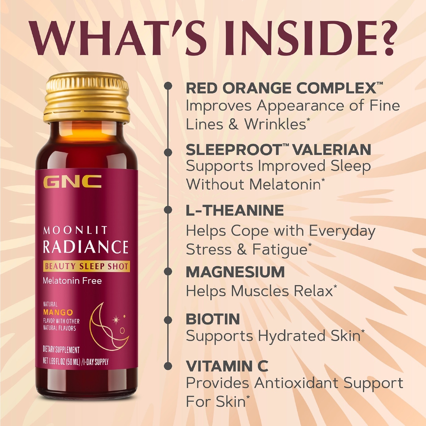 Moonlit Radiance Beauty Sleep Shot Mango Flavor 50ml x 10s