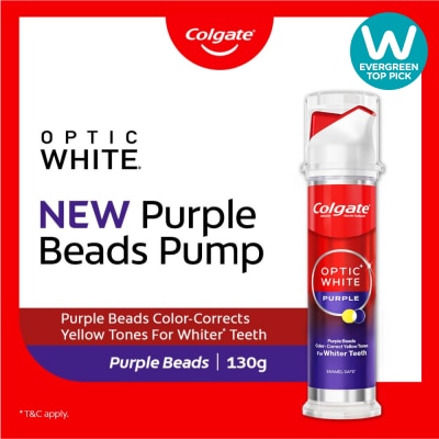 COLGATE - Optic White Purple Beads Pump Toothpaste 130g image