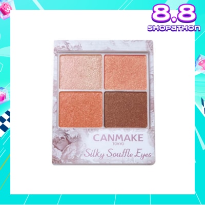 CANMAKE Silky Souffle Eyes 07 Nectarine Orange Coral Orange Gives Brighter Eyes Look 1s