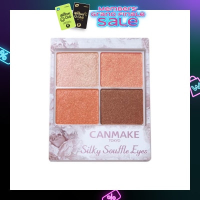 CANMAKE Silky Souffle Eyes 07 Nectarine Orange Coral Orange Gives Brighter Eyes Look 1s