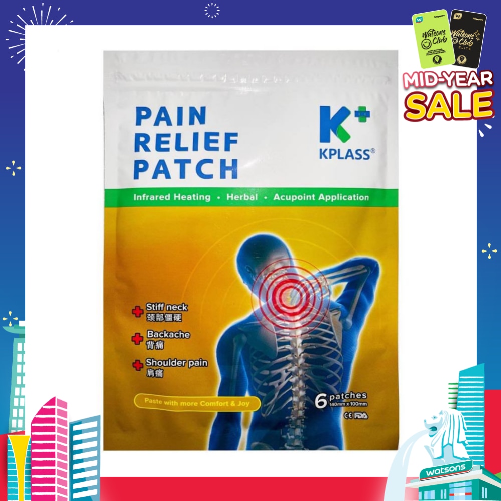 Pain Relief Patch (For Stiff Neck Backache Shoulder Pain) 6s