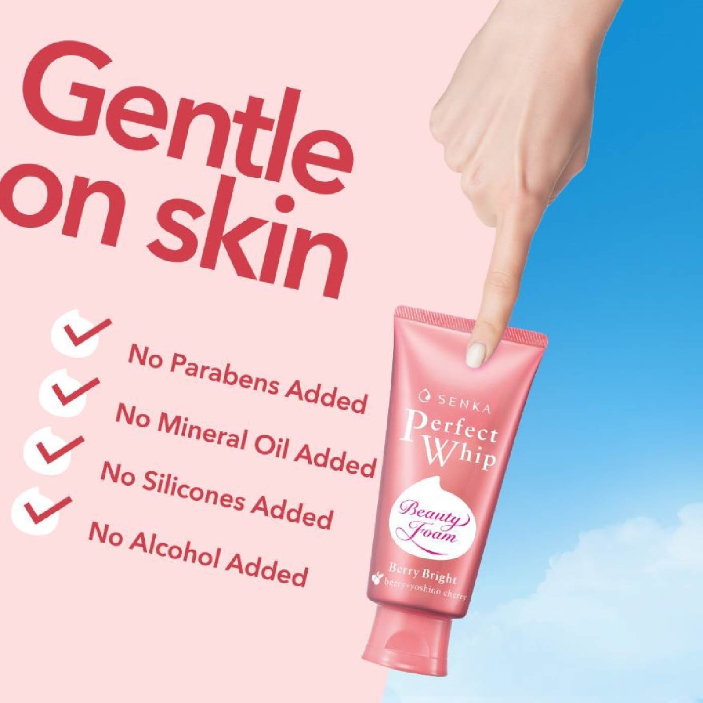 Perfect Whip Berry Bright Gentle Exfoliation Beauty FoamFacial Cleanser (Suitable For Dull & Oily Skin + For Healthier & Brighter Skin) 100g