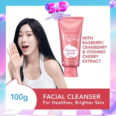 SENKA - Perfect Whip Berry Bright Gentle Exfoliation Beauty FoamFacial Cleanser 100g