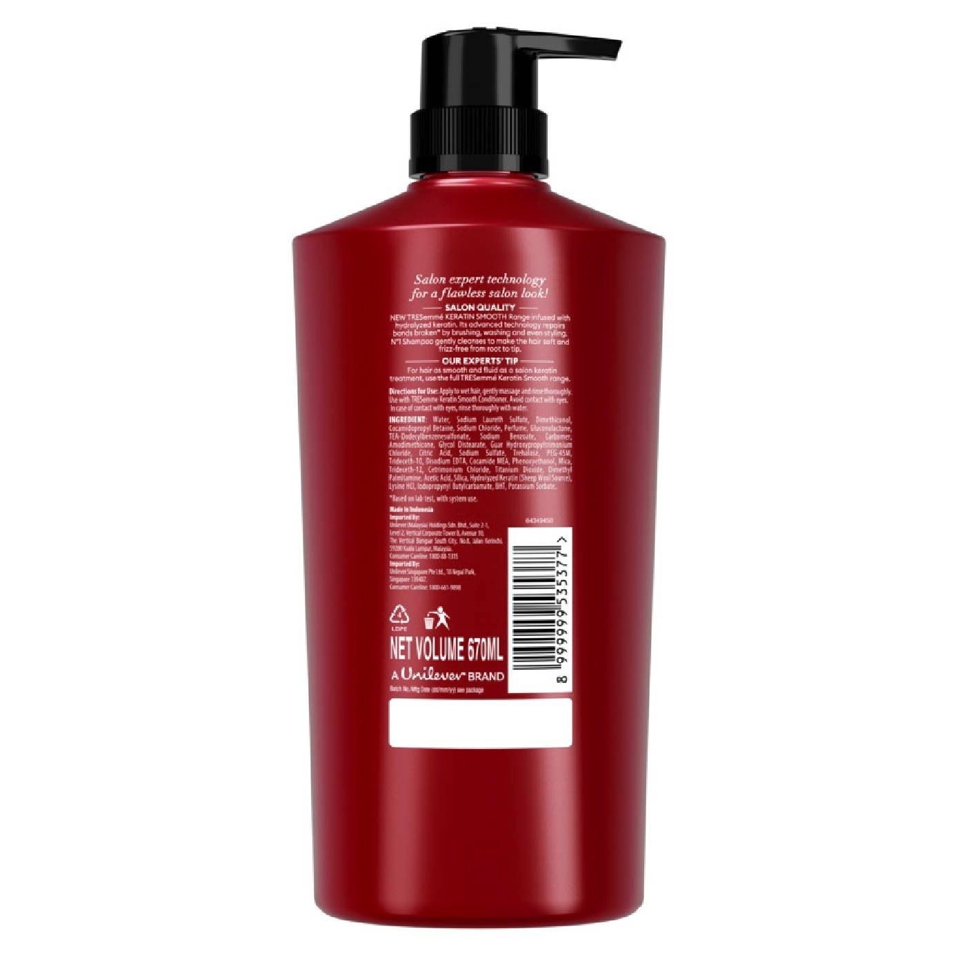 Keratin Smooth Anti-Frizz Shampoo 670ml