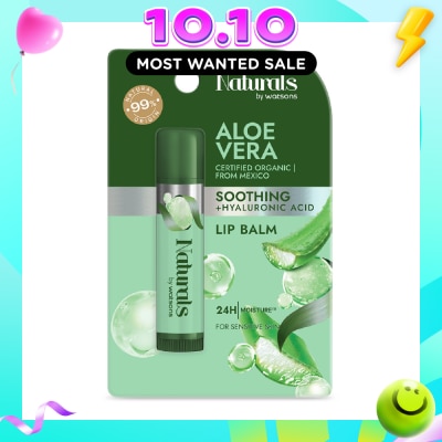 NATURALS BY WATSONS Certified Organic Aloe Vera Soothing Lip Balm 4.5g image