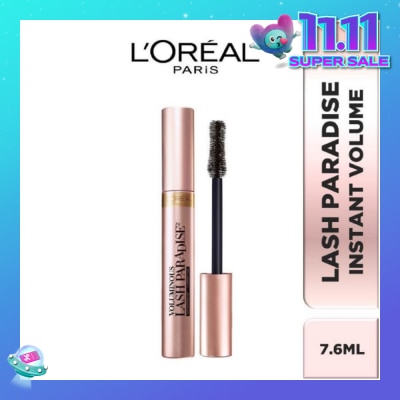 L'OREAL PARIS MAKEUP Voluminous Lash Paradise Mascara Instant Volume & Waterproof (Fit For Sensitive Eyes) 7.6ml