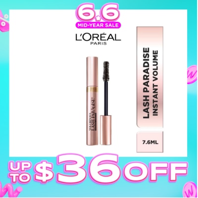 L'OREAL PARIS MAKEUP - Voluminous Lash Paradise Mascara Instant Volume & Waterproof (Fit For Sensitive Eyes) 7.6ml