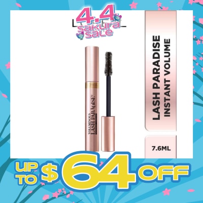 L'OREAL PARIS MAKEUP - Voluminous Lash Paradise Mascara Instant Volume & Waterproof (Fit For Sensitive Eyes) 7.6ml