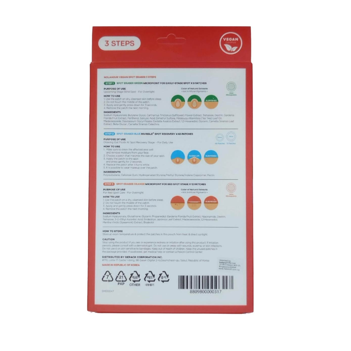 Spot Eraser 3 Steps Acne Patch 84s
