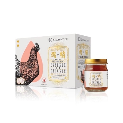 KINOHIMITSU 100% Double-Boiled Pure Essence of Chicken with American Ginseng & Cordyceps 75g x 6s