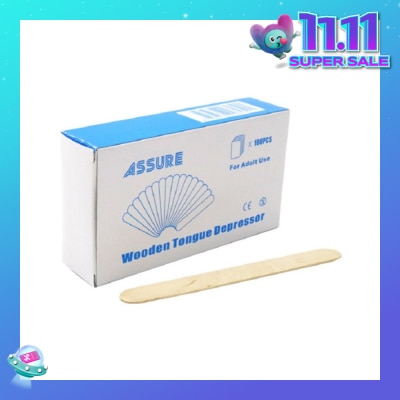 ASSURE Wood Tongue Depressor (Single Use) 100s