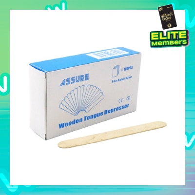ASSURE Wood Tongue Depressor (Single Use) 100s