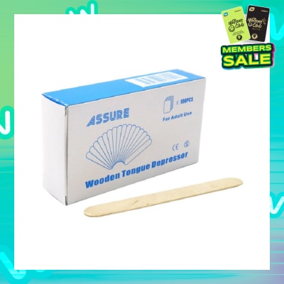 ASSURE Wood Tongue Depressor (Single Use) 100s