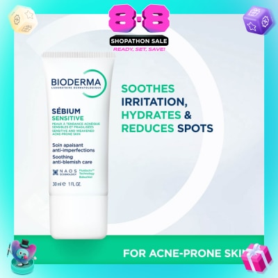 BIODERMA - Sebium Sensitive Soothing Acne Moisturiser 30ml