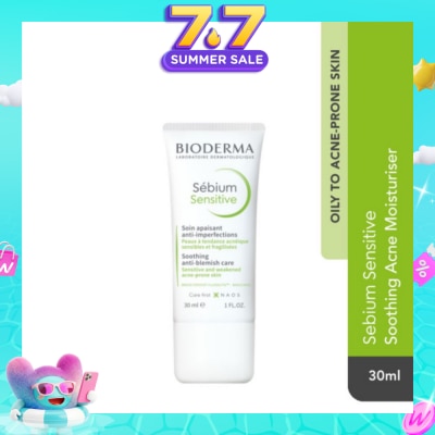 BIODERMA - Sebium Sensitive Soothing Acne Moisturiser 30ml