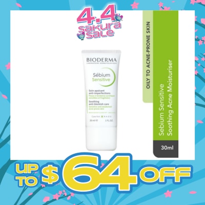 BIODERMA - Sebium Sensitive Soothing Acne Moisturiser 30ml